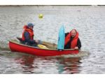 Stevenage. Ian Seale and Bernard Hitchcock spent all day in the rescue boat seen here retrieving Alan Hales Cherokee and Paul Weller’s boat in Standard Class.